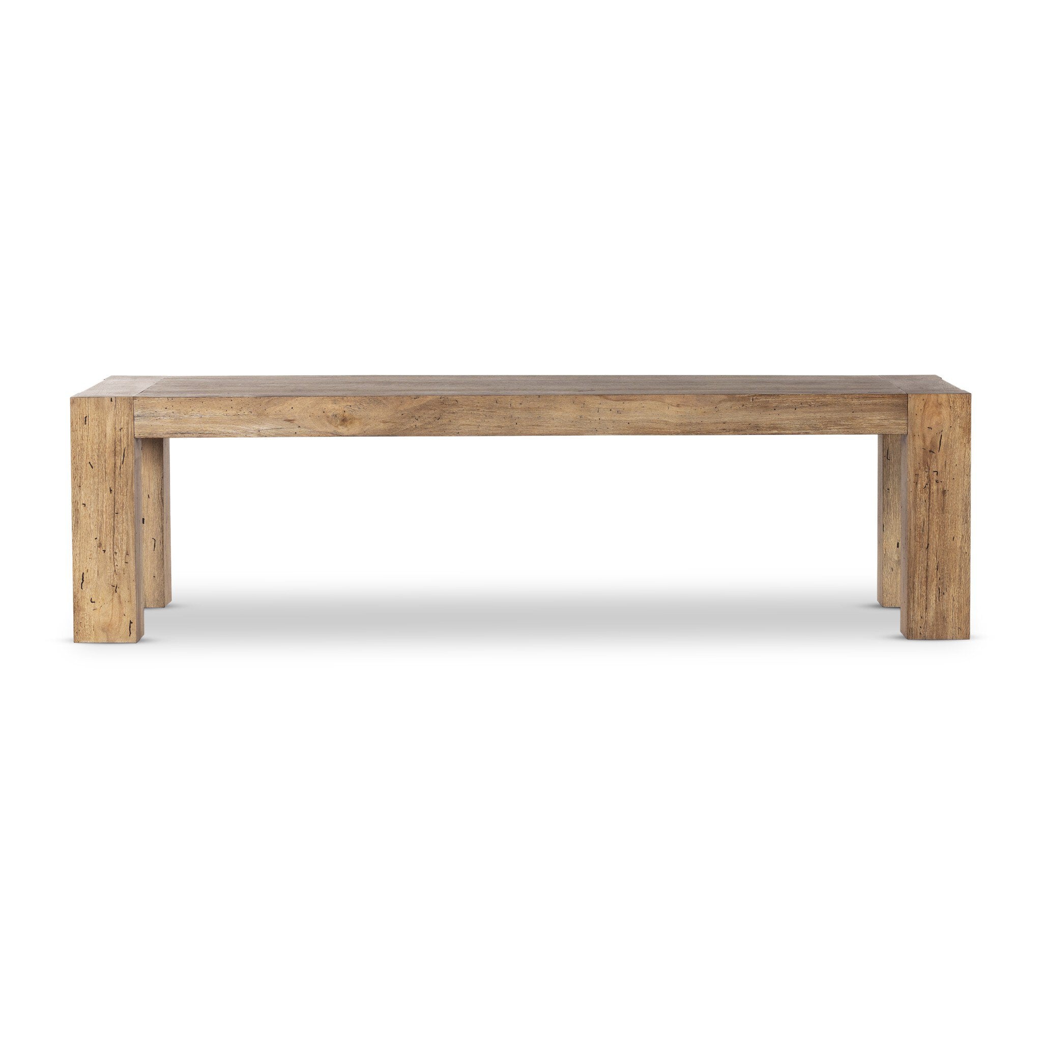 Abaso rustic wormwood oak dining table with chunky squared legs and clean lines, seats 10 people comfortably.