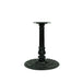 Black cast table base with round foot and vertical pedestal column
