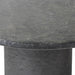 Bonnie dining table 48.5 in top-to-base seam detail, textured black concrete