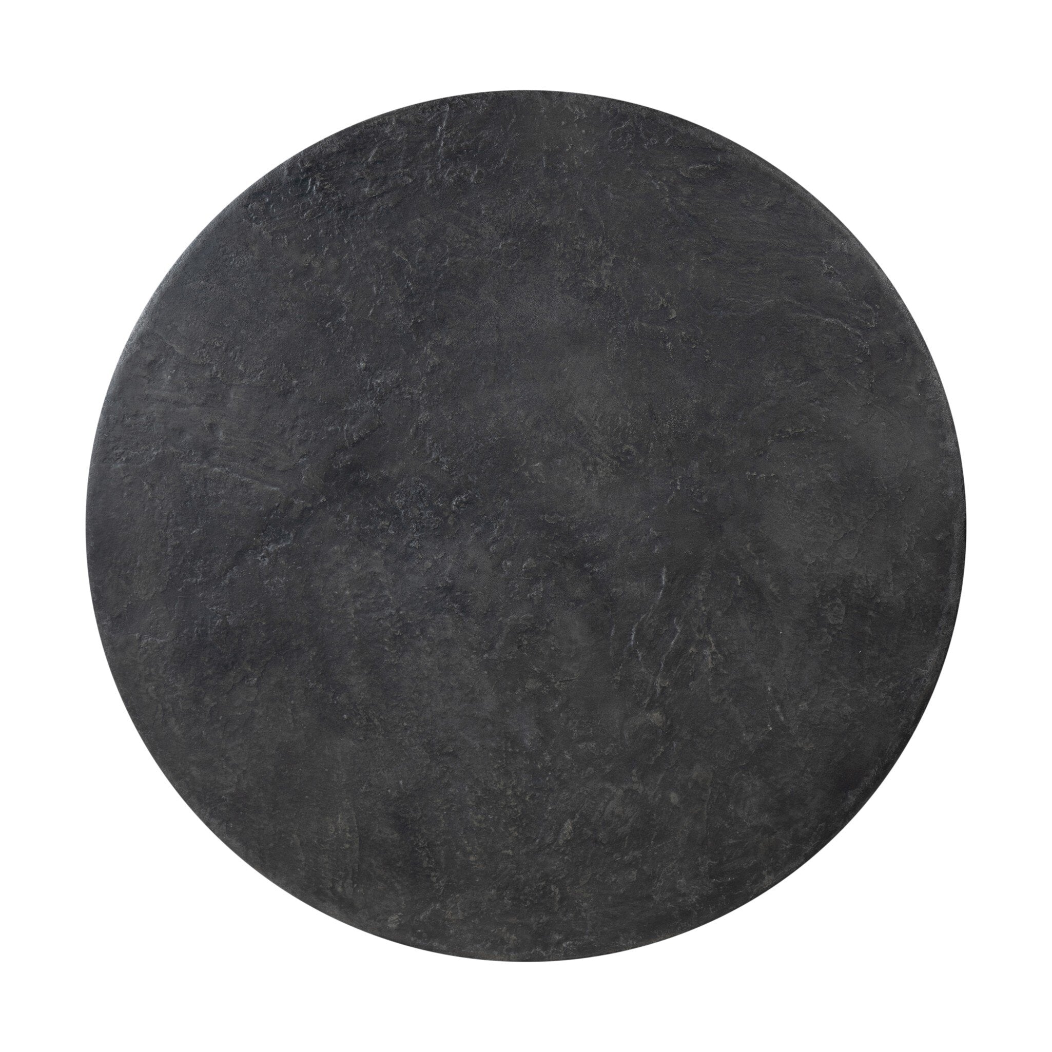 Bonnie dining table 48.5 in round textured black concrete tabletop