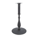Matte black table base with pedestal column and wide round foot