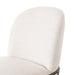 Upholstery fabric close-up of light bar stool backrest cushion, showing fine woven texture