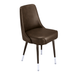 Angled Fudge Brown Harrington Club Chair by Social Design Supply Co: A modern scooped-seat lounge chair with smooth contours and contract-grade upholstery for hospitality environments