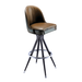 Angled Porcini Brown Angled Fudge Brown Elise 2288 Bar Stool by Social Design Supply Co: A modern minimalist hospitality bar stool with soft upholstery and a clean silhouette for boutique and commercial restaurant interiors