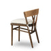 Back Buxton Armless Dining Chair in solid oak with a hand-wrapped paper rush back and Savile Flax seat