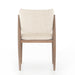 Back Detail view of Joren Dining Chair showcasing curved wood frame and cushioned seat