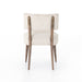 Back Orville Dining Chair in Cambric Ivory performance fabric with natural parawood legs