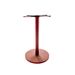 Base of bespoke red powder coat finish on a heavy-duty steel Lunar table base with 3M Scotchkote protection