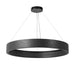 Baum Chandelier with a rounded dark-finished frame and bronzed stainless steel suspension