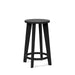 Black durable all-weather HDPE material on the eco-friendly Round Bar Counter Stool