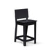 Black durable all-weather HDPE material on the eco-friendly Square Bar Stool