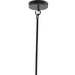 Black rod Grazia matte white plaster pendant light with antiqued iron hardware 