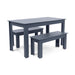 Blue durable all-weather HDPE material on the eco-friendly Rectangular Outdoor Picnic Table
