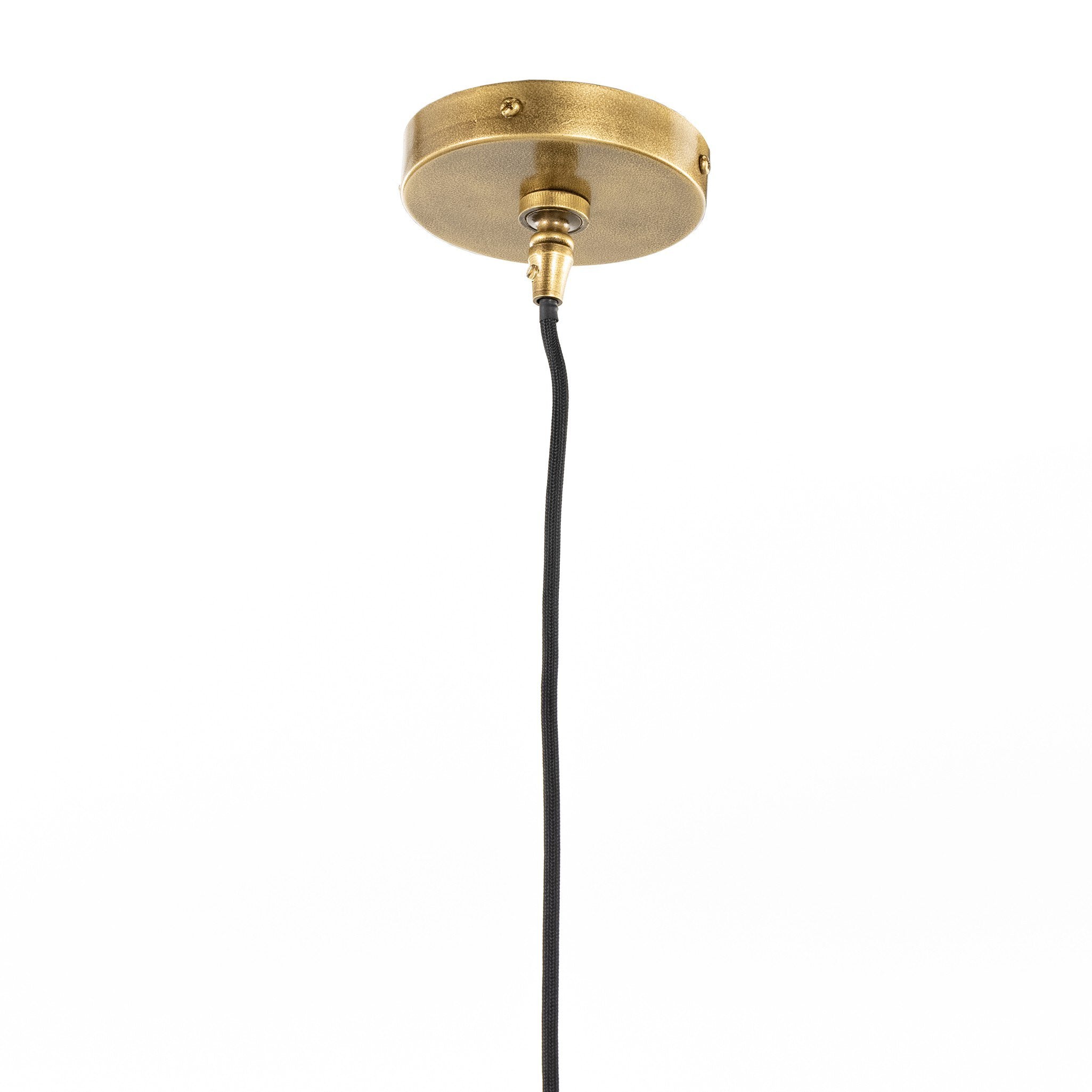 Brass ceiling fixture Novak 10-inch hand-hammered antique brass pendant light with clear glass detail 