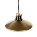 Brass detail Novak 10-inch hand-hammered antique brass pendant light with perforated metal edge 