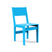 Bright Blue durable all-weather HDPE material on the eco-friendly Outdoor Dining Chair 