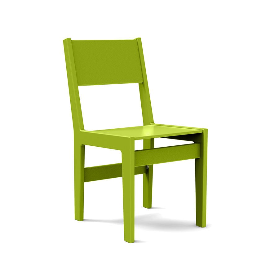 Bright Green durable all-weather HDPE material on the eco-friendly Outdoor Dining Chair 
