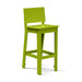 Bright Green durable all-weather HDPE material on the eco-friendly Square Bar Stool