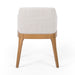 Bryce Dining Chair in light honey solid nettlewood with high-performance upholstered seat, transitional hospitality seating back