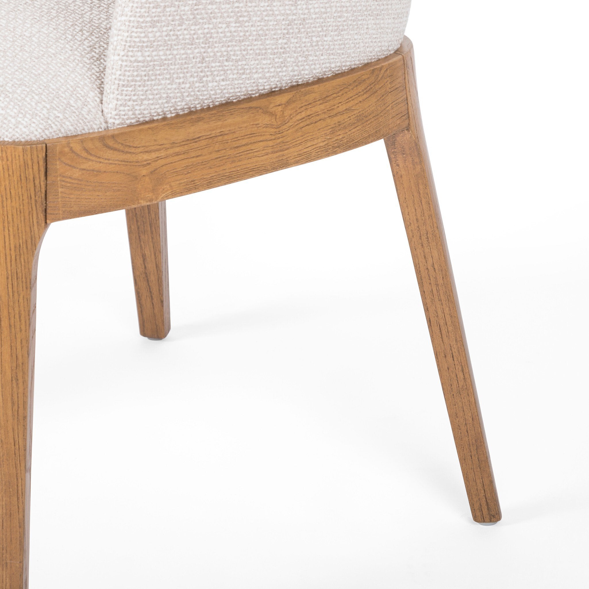 Bryce Dining Chair upholstered seat and tapered splayed legs, commercial dining chair design