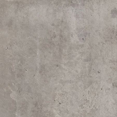 Concrete-look tabletop finish in light gray with speckled, textured surface