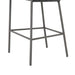 Chair legs Porto Outdoor Bar Stool with a natural teak frame and weather-resistant grey rope-weave backrest