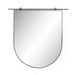 Chico 50-inch wide arch wall mirror with a vertical antiqued iron suspension bar