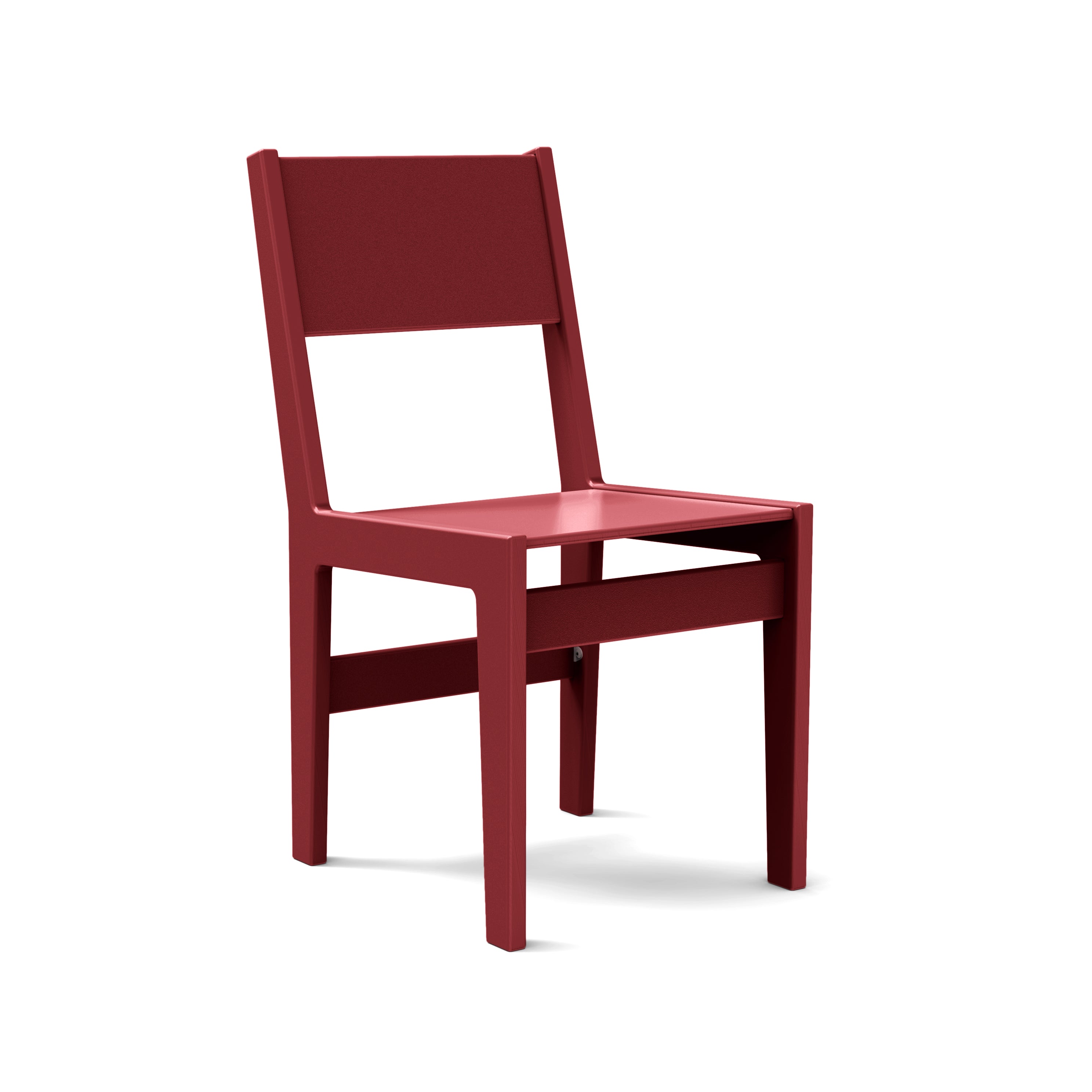 Chili red durable all-weather HDPE material on the eco-friendly Outdoor Dining Chair 