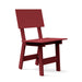 Chili red durable all-weather HDPE material on the eco-friendly Square Outdoor Dining Chair 