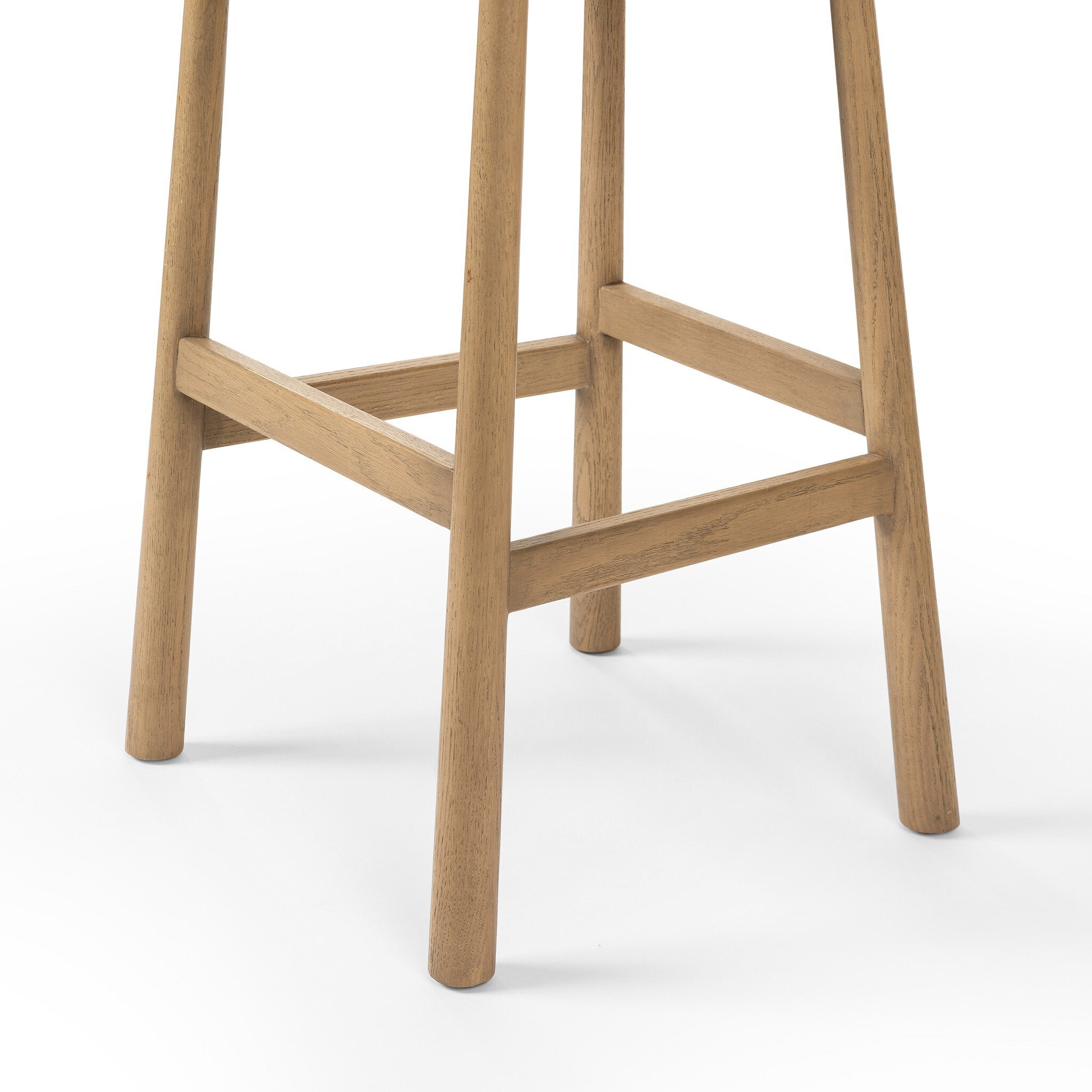 Cloris Swivel Bar Swivel Stool Palermo Cigar Leather Cushion on Solid Oak Wood Base Legs