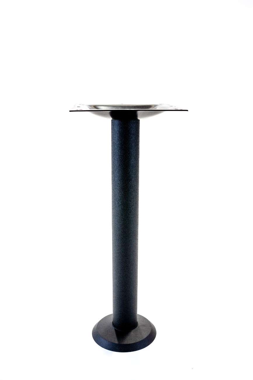 Origin restaurant black metal pedestal base with round foot made for custom table top 