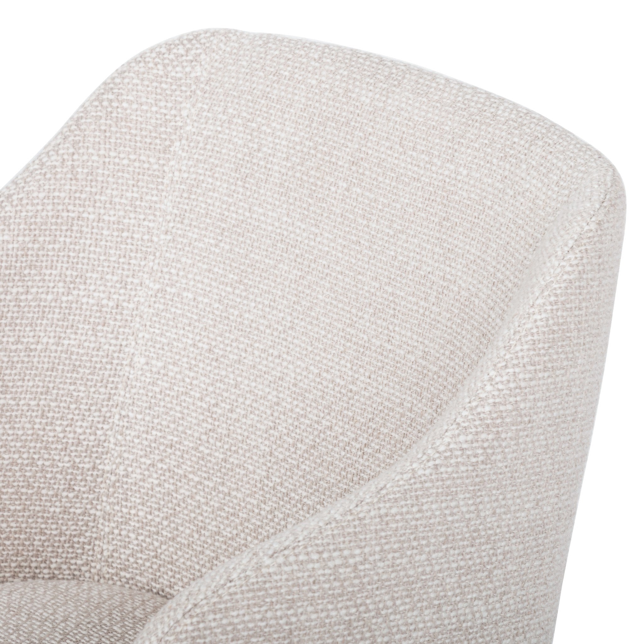Close-up of Bryce Dining Chair upholstery and wood frame, high-performance hospitality chair