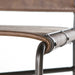 Corner bar detail Wharton Counter Stool featuring Distressed Brown faux leather and industrial steel legs