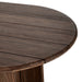 Corner table detail Paden 94-inch Outdoor Dining Table in Toasted Brown FSC-certified teak with crescent legs