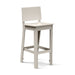 Cream White durable all-weather HDPE material on the eco-friendly Square Bar Stool