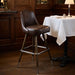 Crown Back bar stool showcasing a graceful silhouette and clean architectural lines for upscale hospitality use restaurant interior