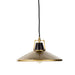 Detail Novak 10-inch hand-hammered antique brass pendant light with perforated metal edge 