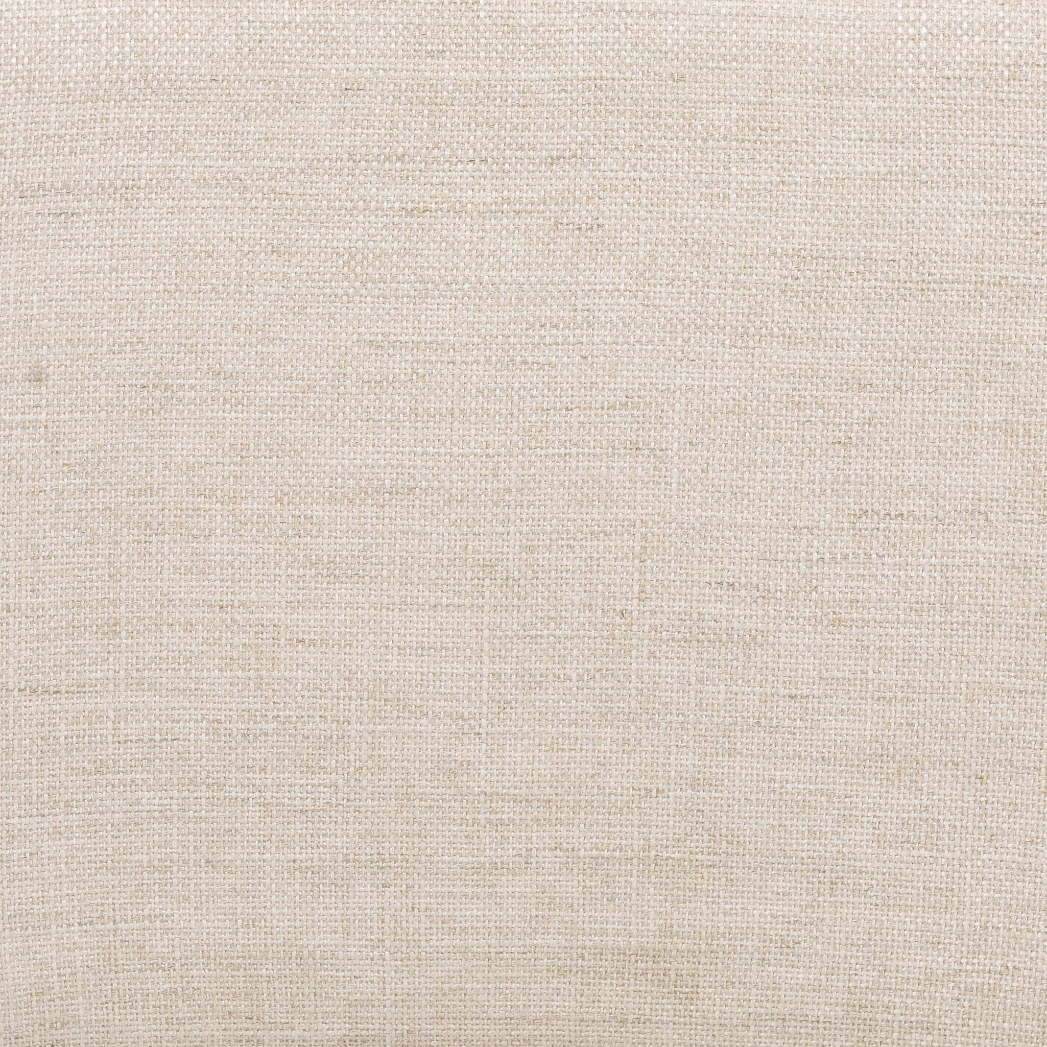 Natural linen seat cushion fabric with fine woven texture and even stitching