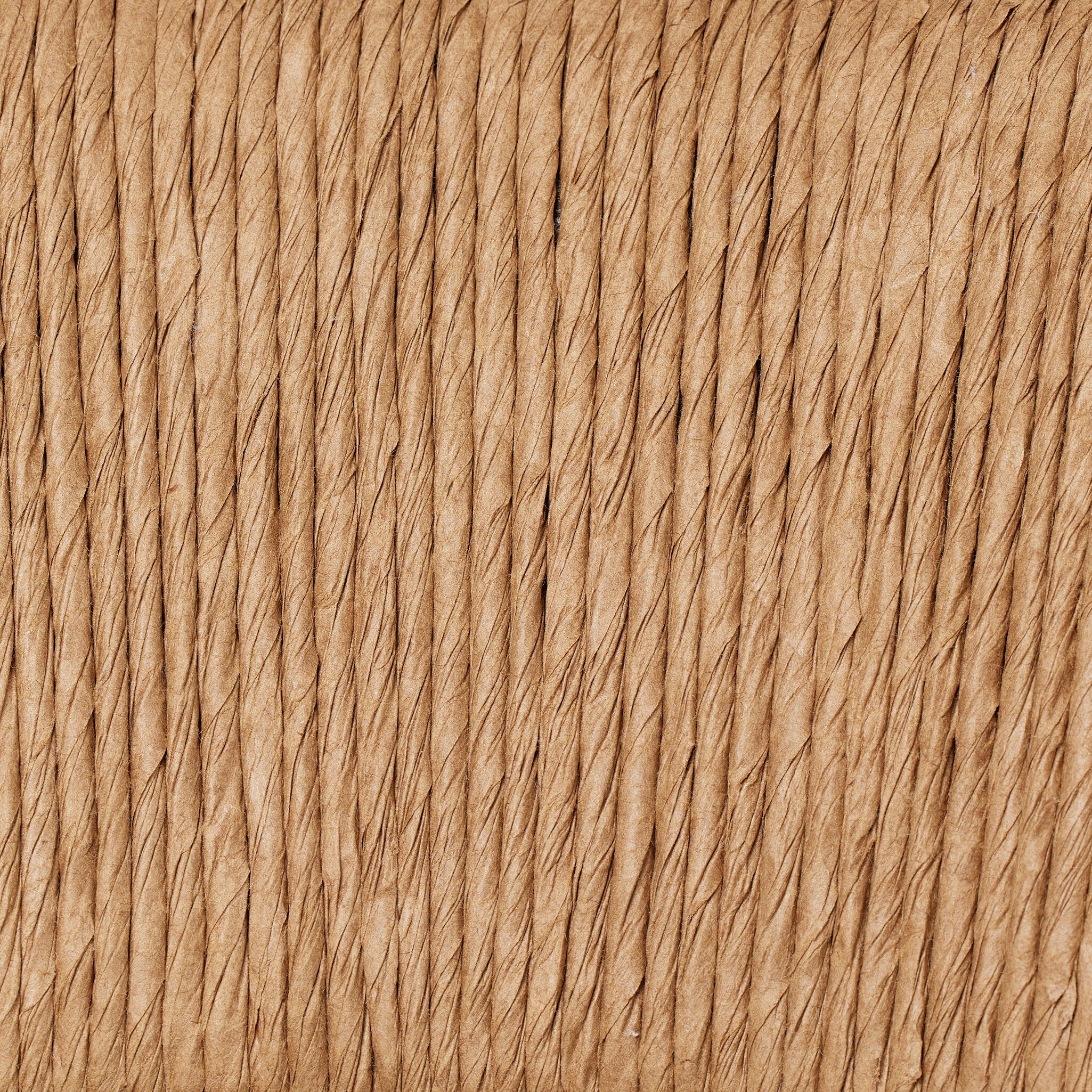 Fabric texture wrapping Buxton Bar Counter Stool in solid ash with a hand-wrapped paper rush backrest