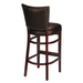 Fudge Brown Compact modern bar stool featuring a tailored padded seat and a slim architectural wood frame with contract-grade durability