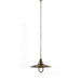 Full Length Arely 30-inch industrial pendant light in dark antique brass with perforated dome 