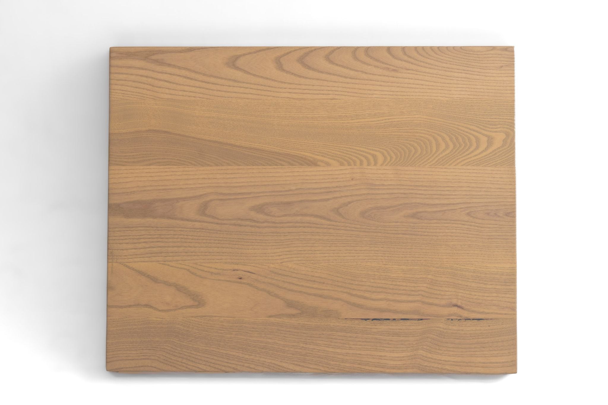 Flat ash table top panel with even wood grain and smooth matte finish