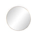 Georgina 47-inch oversized round mirror with a slender polished brass aluminum frame