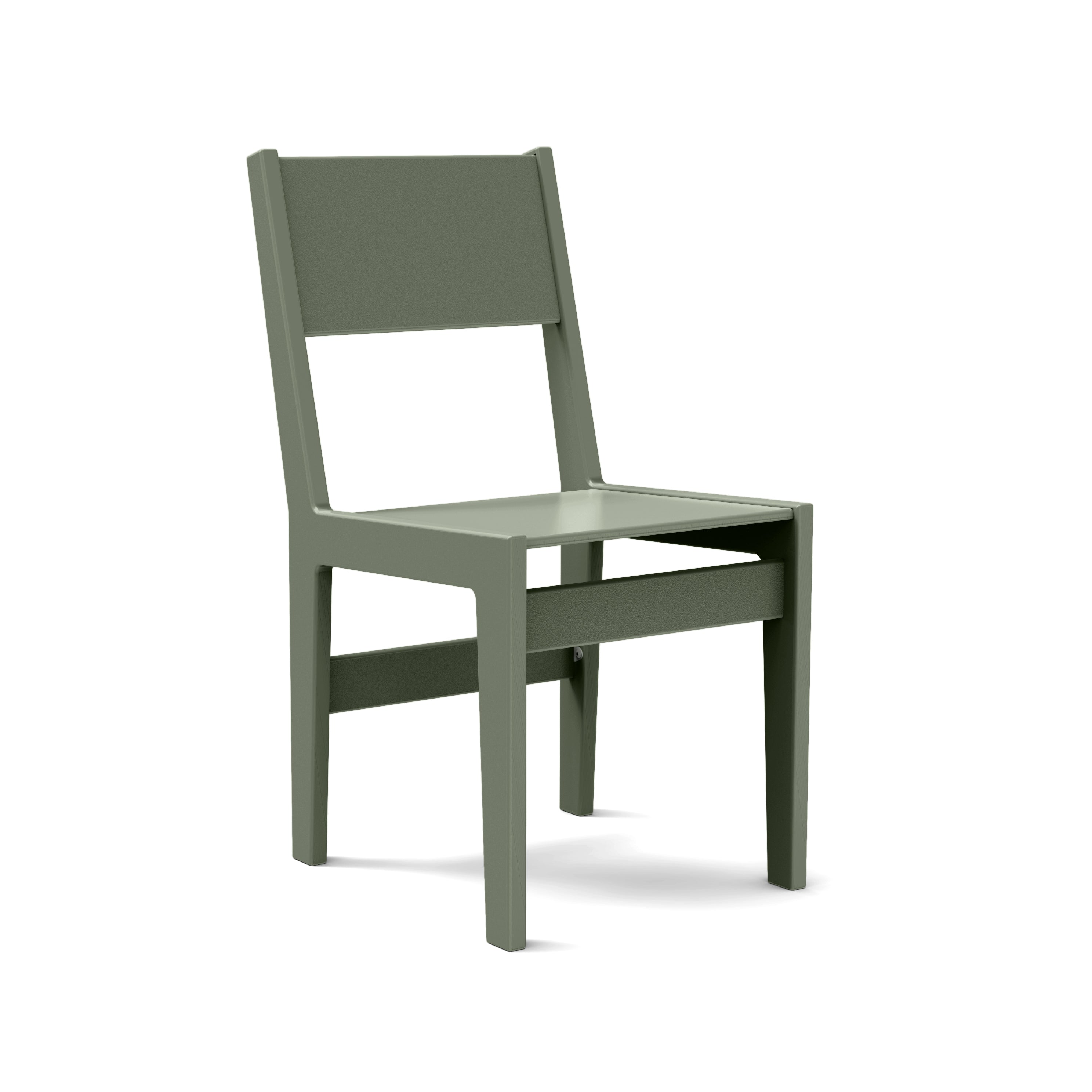 Green durable all-weather HDPE material on the eco-friendly Outdoor Dining Chair 
