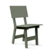 Green durable all-weather HDPE material on the eco-friendly Square Outdoor Dining Chair 