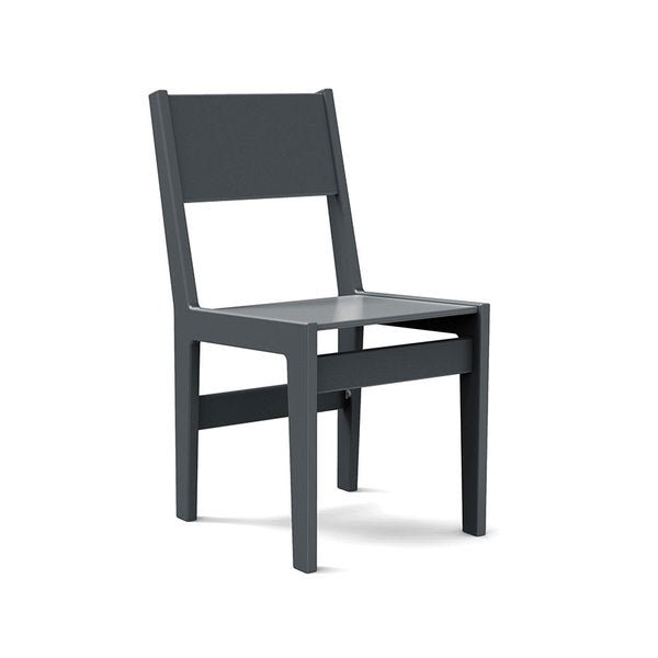 Grey durable all-weather HDPE material on the eco-friendly Outdoor Dining Chair 