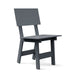 Grey durable all-weather HDPE material on the eco-friendly Square Outdoor Dining Chair 