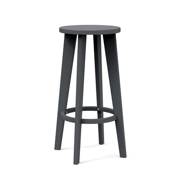 Grey durable all-weather HDPE material on the eco-friendly Round Bar Stool