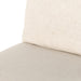 Bar stool seat cushion with textured light upholstery and smooth padded surface
