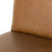 Crete bar stool upholstery close-up in medium brown tan with stitched seam